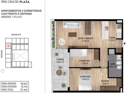 Departamento en Venta de 3 ambientes