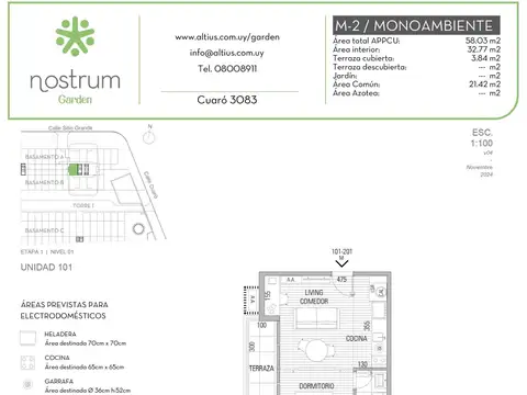 VENTA MONOAMBIENTE NOSTRUM GARDEN