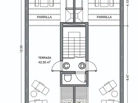 Departamento 2 ambientes con 1 baño