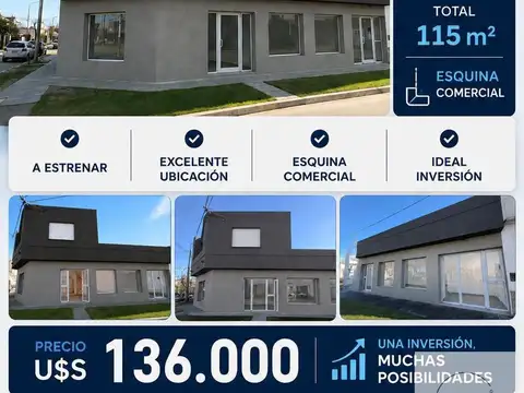 LOCAL CON OFICINA EN ESQUINA A ESTRENAR LUJAN