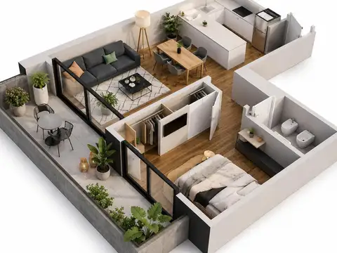 Departamento 2 ambientes con increíble Terraza PROPIA, Parrilla y Pileta | FEEL BELGRANO