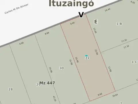 Terreno en Venta en Ituzaingó Norte, USD 180.000