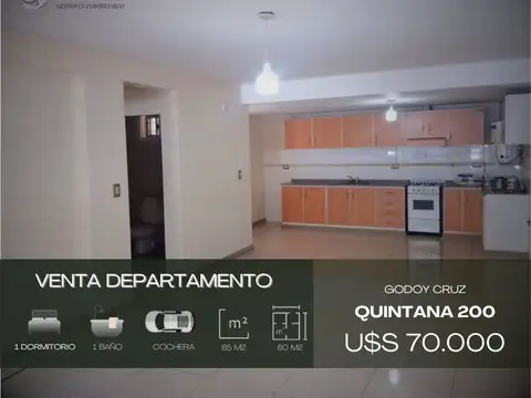 Departamento en venta c/ cochera en Godoy Cruz