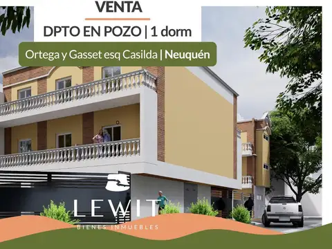 VENTA DEPARTAMENTO EN CONSTRUCCIÓN  DE 1 DORMITORIO CON BALCÓN Y COCHERA EN NEUQUEN ZONA CANAL V