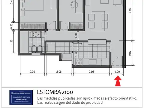 Departamento 3 ambientes con 1 baño