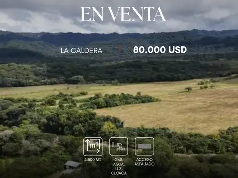Terreno en venta de 4200m2 ubicado en La Caldera