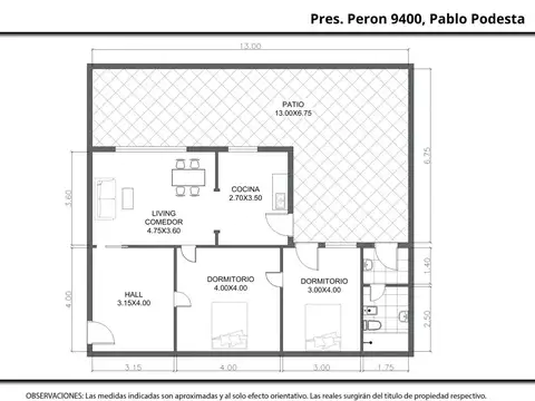 Depto Tipo Casa en Venta al Noroeste