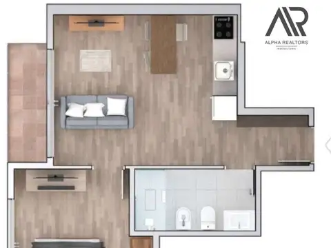Departamento en Venta de 1 dormitorio