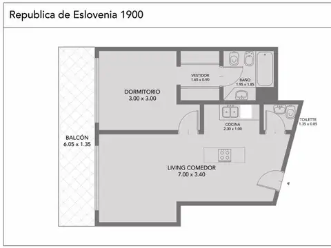 Departamento en Venta de 2 ambientes