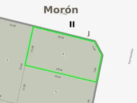 Terreno en Venta 48  mts Fondo