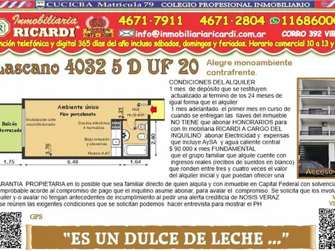 ES UN DULCE DE LECHE... 1 amb NUEVITO balcon contraf