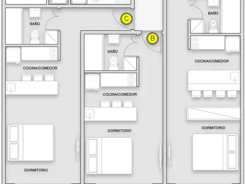 DEPARTAMENTO venta MONOAMBIENTE 27 metros POZO