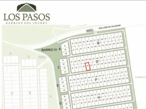 Lote en barrio Pasos de Jockey Barrio 4