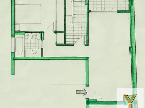 Departamento 2 ambientes con 1 baño