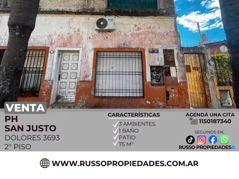 Venta Departamento 3 Ambientes San Justo