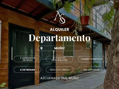 ALQUILER A ESTRENAR 2 AMBIENTES EN MUÑIZ