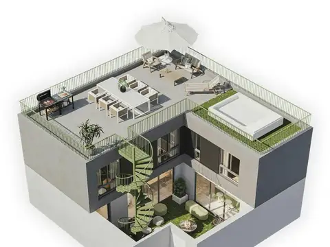 Casa 4 ambientes con 2 baños