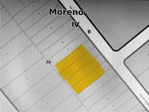 Terreno en Venta 62  mts Fondo