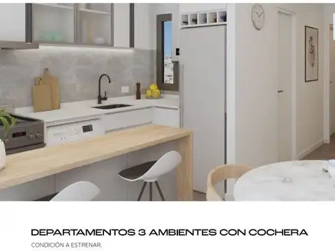 Departamento 3 ambientes con 2 baños