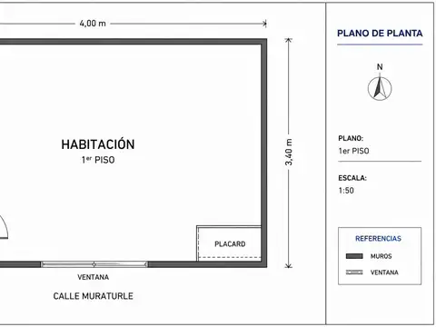 Depto Tipo Casa 2 ambientes con 1 baño