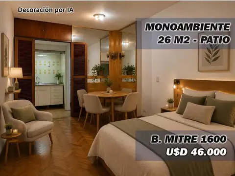 Monoamb. B. Mitre 1648 Congreso,PB patio techado