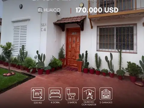 Casa en venta con quincho en El Huaico
