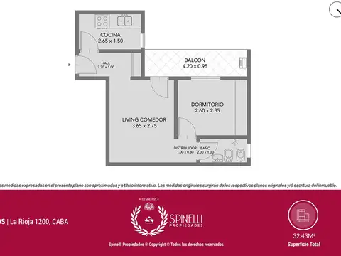 Departamento en Venta de 2 ambientes