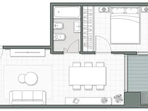 Departamento en Venta de 1 dormitorio