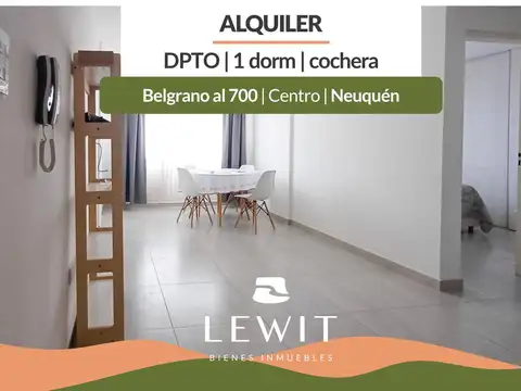 Departamento 1 dormitorio con chochera en Belgrano 750 Neuquén Capital