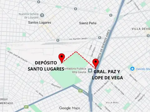 Alquiler temporal depósito por mt2 y/o posición a mtrs de General Paz y Lope de Vega