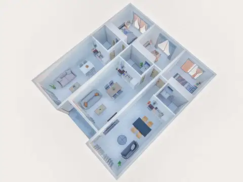 Departamento 3 ambientes con 1 baño