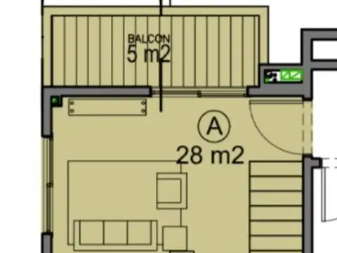 Departamento en Venta de 1 dormitorio