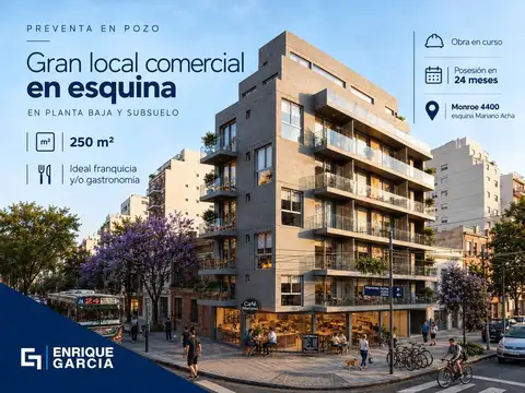 VENTA LOCAL COMERCIAL EN ESQUINA IDEAL FRANQUICIA GASTRONOM