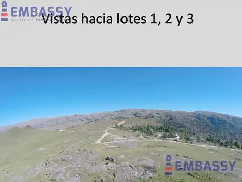 PREVENTA DE LOTES EN LA PAMPITA SOBRE LAS HUERTAS, ALREDEDOR DE LA CUMBRECITA.