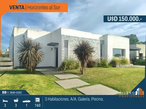 Casa oportunidad-3 Habitaciones-Piscina-Horizontes al Sur