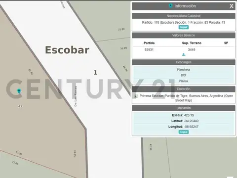 Terreno en Venta en Barrio Belen, USD 38.000