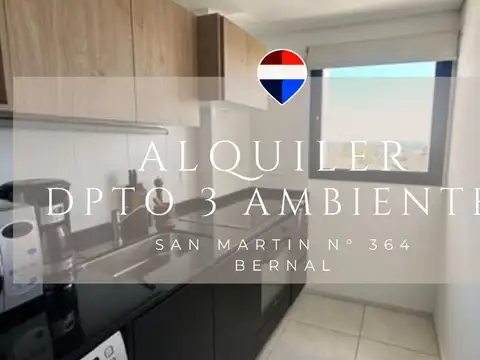 ALQUILER DEPTO 3 AMB CON COCHERA  BERNAL CENTRO