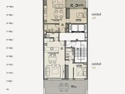 Departamento 3 ambientes con 2 baños