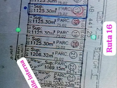 Terreno en Venta de 1235,0 m2