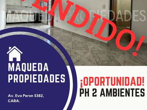 PH 2 AMBIENTES C/PATIO Y TERRAZA ¡ OPORTUNIDAD !