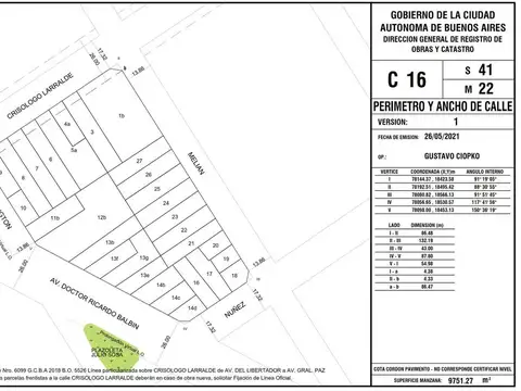 VENTA TERRENO USAA SAAVEDRA