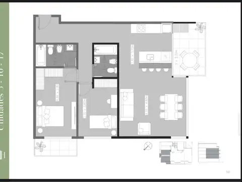 Departamento en Venta de 3 ambientes