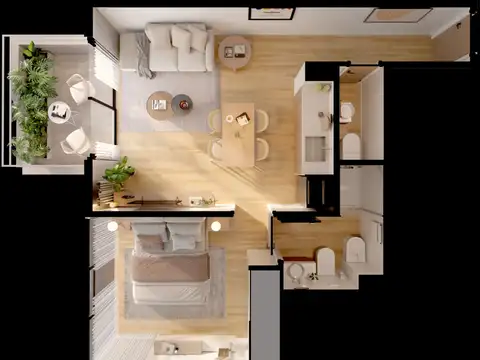 Departamento en Venta de 1 dormitorio