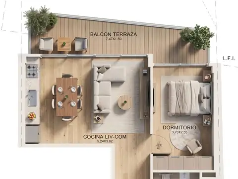 Departamento en Venta de 2 ambientes