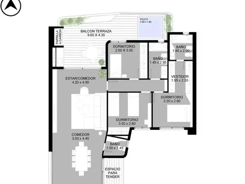 Venta departamento Abasto Rosario