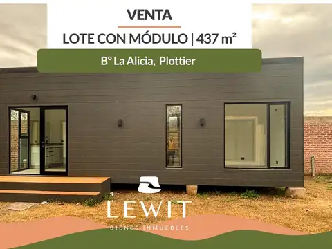 Venta lote con modulo habitacional u oficina Barrio La Alicia Plotter