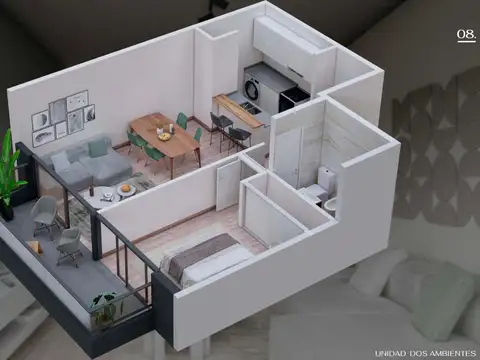 VENTA DEPARTAMENTO 2 AMBIENTES EN CONSTRUCCION VILLA BOSCH