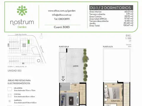 VENTA DUPLEX 2 DORMITORIOS NOSTRUM GARDEN PRADO