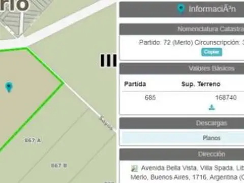 Terreno en Venta de 168740,0 m2