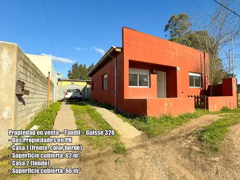 VENTA CASA EN PH DE DOS DORMITORIOS TANDIL